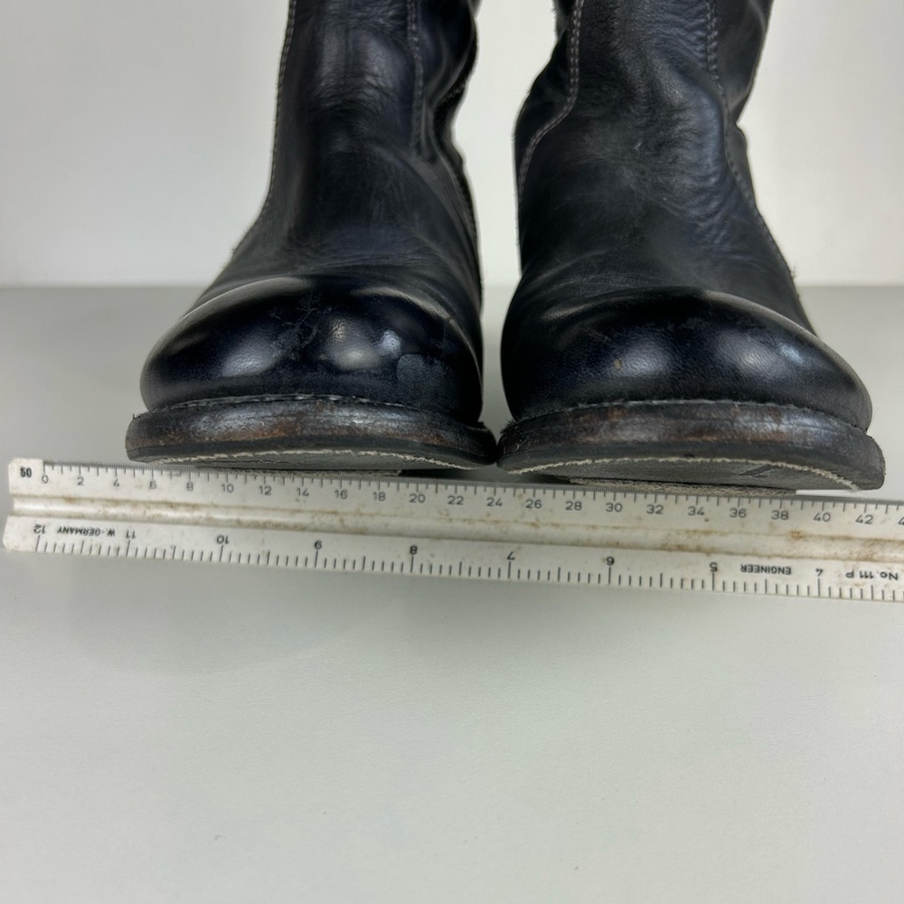 BED STU ANNETTE MOTO COMBAT DISTRESSED MID CALF LEATHER BOOTS SIZE 7 - Picture 4 of 10